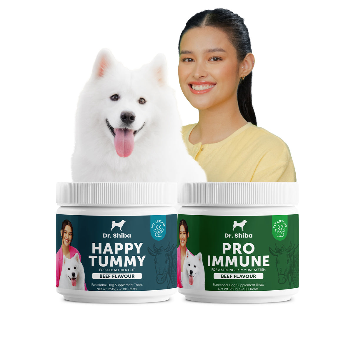 Happy Tummy & Pro Immune - Dog Supplements Treats for Healthy Gut and Strong Immune System