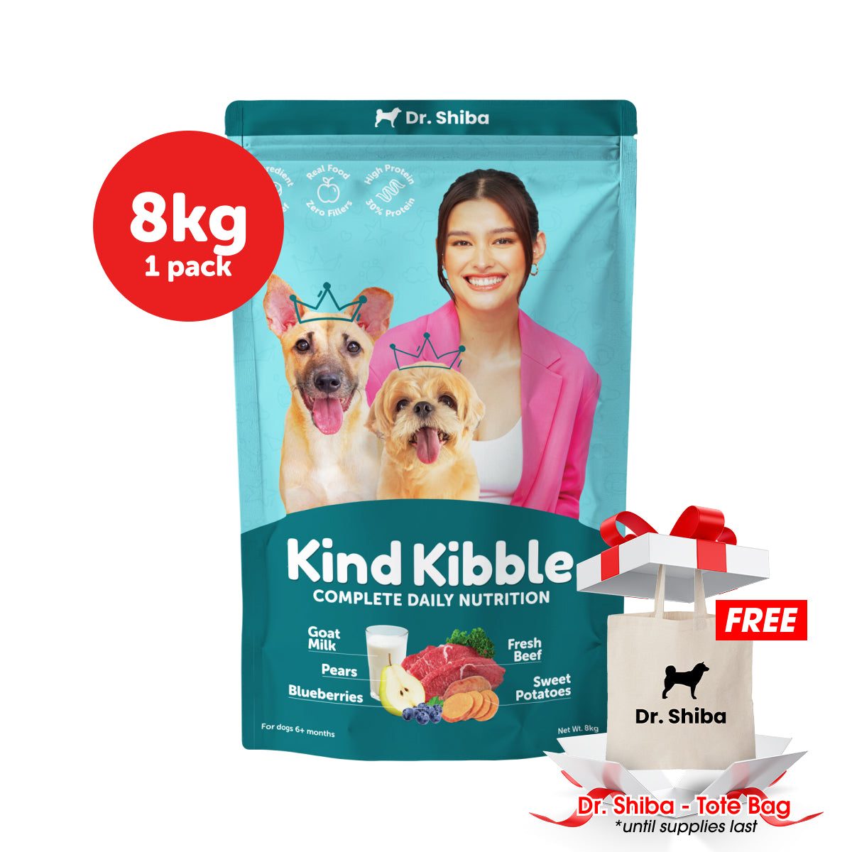 Barks Friday, Cyber Monday: Kind Kibble 8kg + Free Dr. Shiba Tote Bag