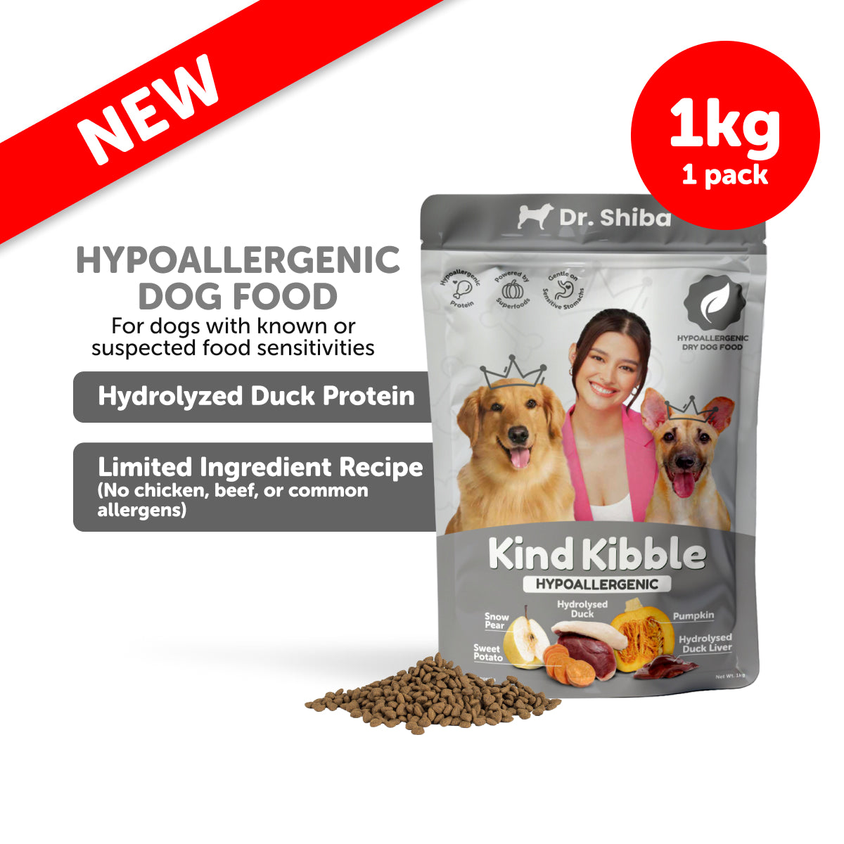 Dr. Shiba's Kind Kibble Hypoallergenic - Hypoallergenic Adult Dog Food