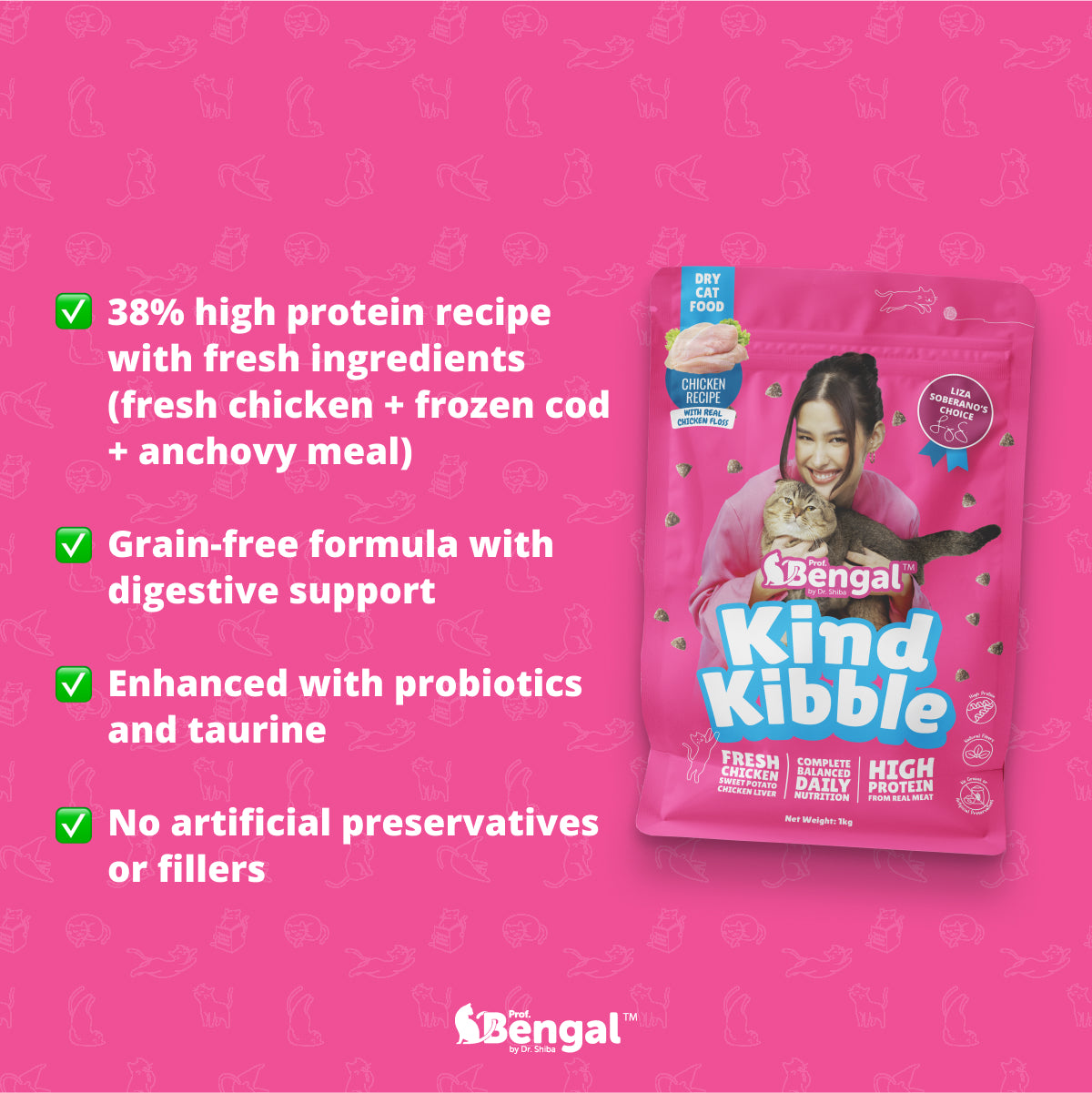 Prof. Bengal's Kind Kibble - Balanced & Complete Daily Nutrition for Cats