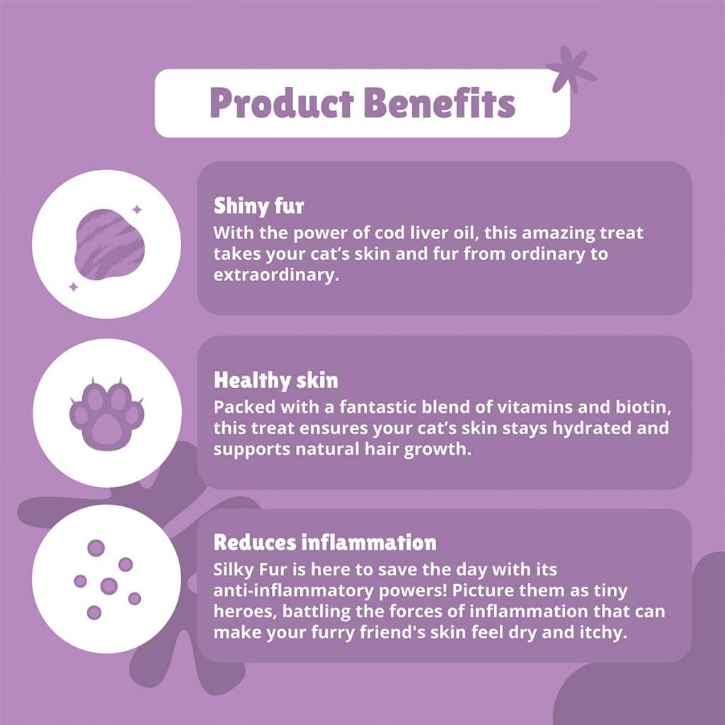 Silky Fur - Cat Supplement Treats For a Healthy Coat
