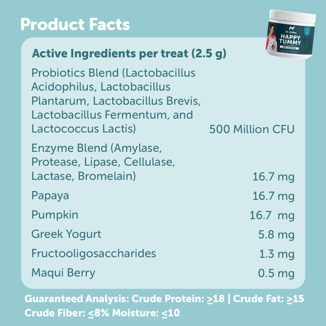 Happy Tummy & Pro Immune - Dog Supplements Treats for Healthy Gut and Strong Immune System