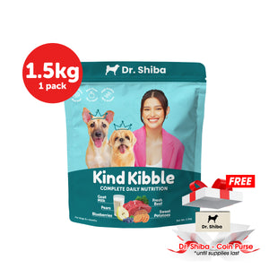 Barks Friday, Cyber Monday: Kind Kibble 1.5kg + Free Dr. Shiba Coin Purse