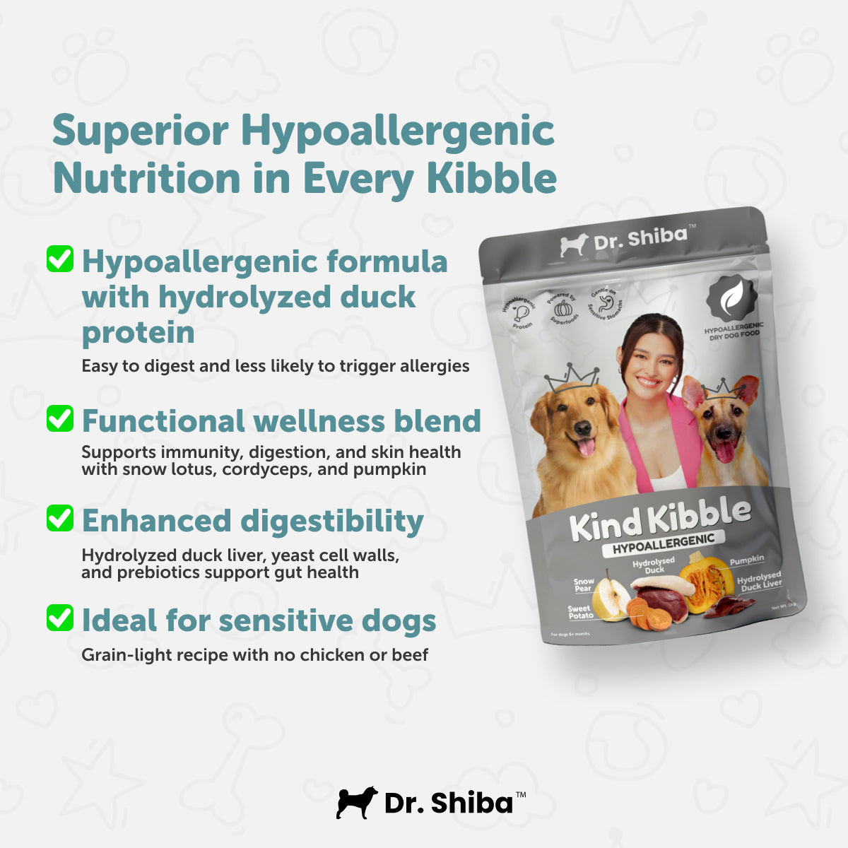 Dr. Shiba's Kind Kibble Hypoallergenic - Hypoallergenic Adult Dog Food