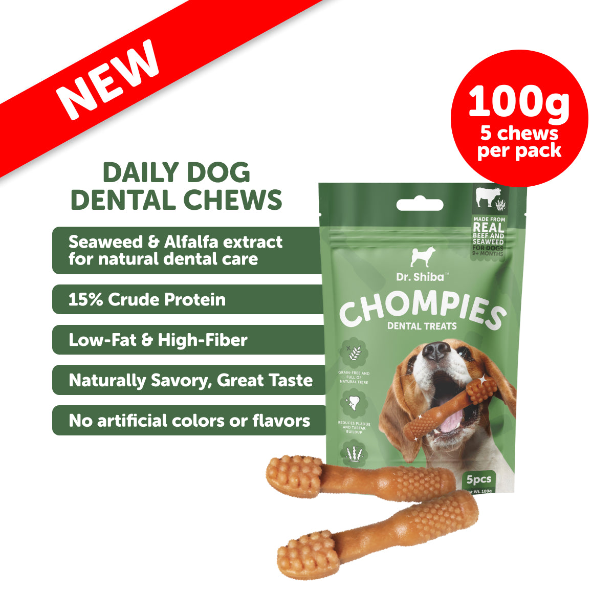 Dr. Shiba Chompies - Daily Dog Dental Chews