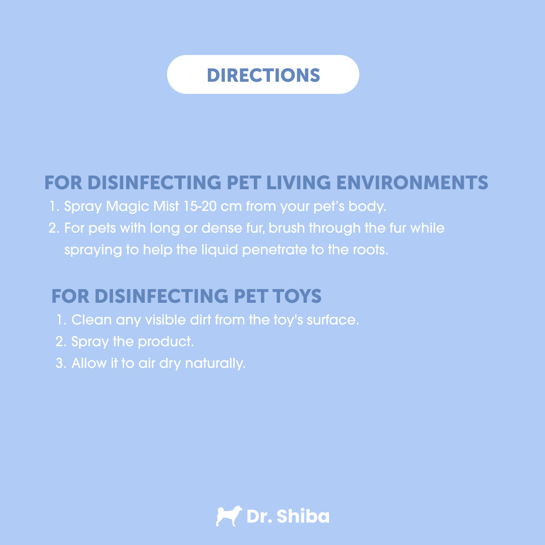 Dr. Shiba Magic Mist for Dogs & Cats - Hypochlorous Acid | Multifunctional Pet Care Spray