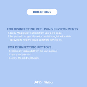 Dr. Shiba Magic Mist for Dogs & Cats - Hypochlorous Acid | Multifunctional Pet Care Spray