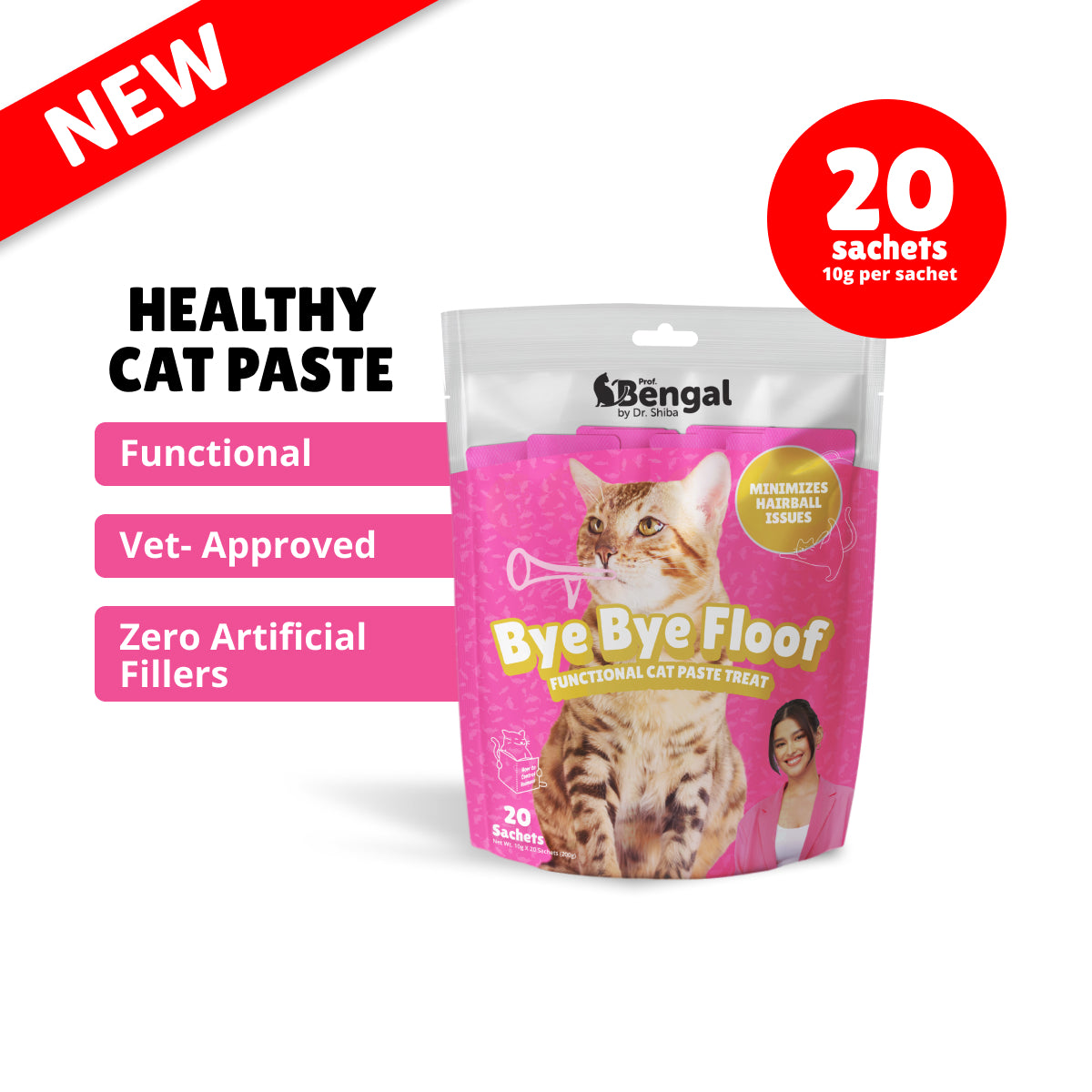 Prof Bengal for Cats - Bye Bye Floof